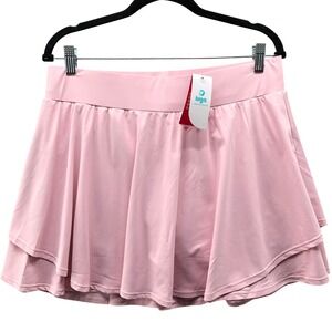 NWT IUGA Athletic Skort Womens XL Light Pink Layered Active Tennis Golf